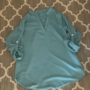 Turquoise blouse
